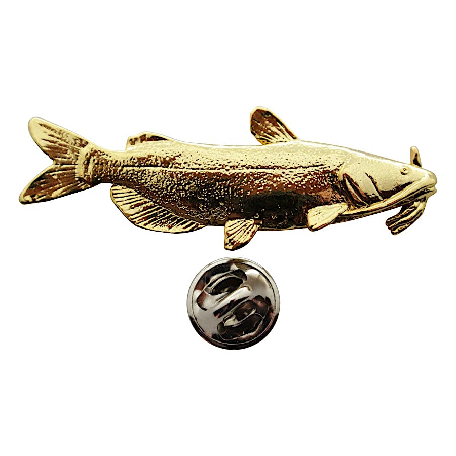 Channel Catfish Pin ~ 24K Gold ~ Lapel Pin ~ 24K Gold Lapel Pin ~ Sarah's Treats & Treasures