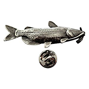 Channel Catfish Pin ~ Antiqued Pewter ~ Lapel Pin ~ Antiqued Pewter Lapel Pin ~ Sarah's Treats & Treasures