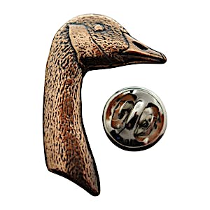Canada Goose Head Pin ~ Antiqued Copper ~ Lapel Pin ~ Sarah's Treats & Treasures