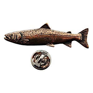 Atlantic Salmon Pin ~ Antiqued Copper ~ Lapel Pin ~ Sarah's Treats & Treasures