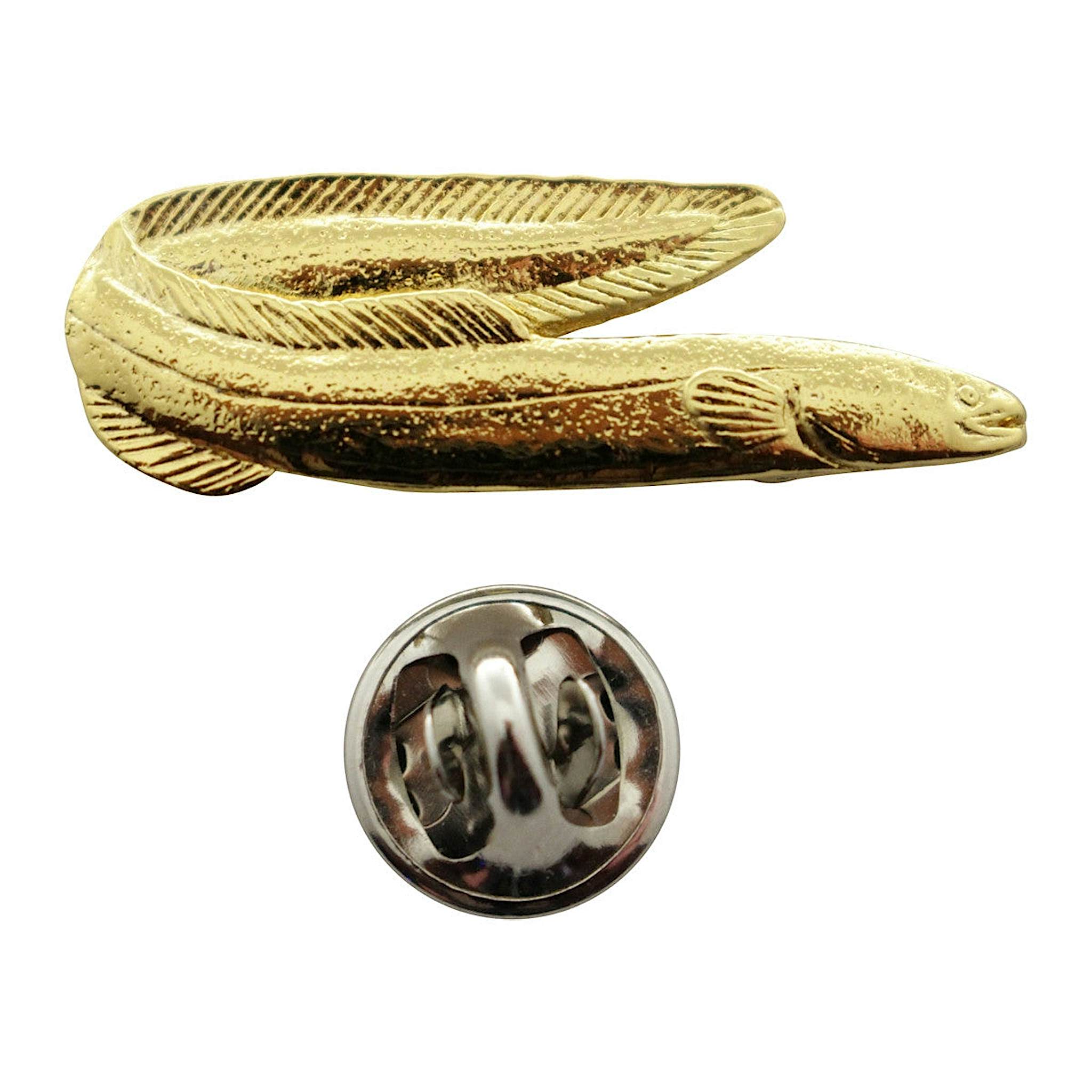 Eel Pin ~ 24K Gold ~ Lapel Pin ~ 24K Gold Lapel Pin ~ Sarah's Treats & Treasures