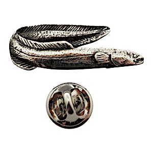 Eel Pin ~ Antiqued Pewter ~ Lapel Pin ~ Sarah's Treats & Treasures