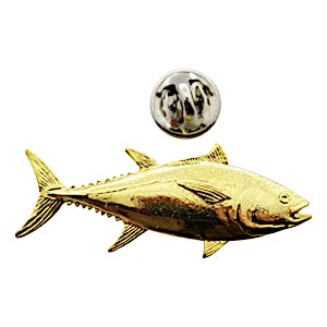 Bluefin Tuna Pin ~ 24K Gold ~ Lapel Pin ~ Sarah's Treats & Treasures