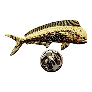 Dolphin Fish Pin ~ 24K Gold ~ Lapel Pin ~ Sarah's Treats & Treasures