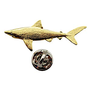 Dusky Shark Pin ~ 24K Gold ~ Lapel Pin ~ Sarah's Treats & Treasures