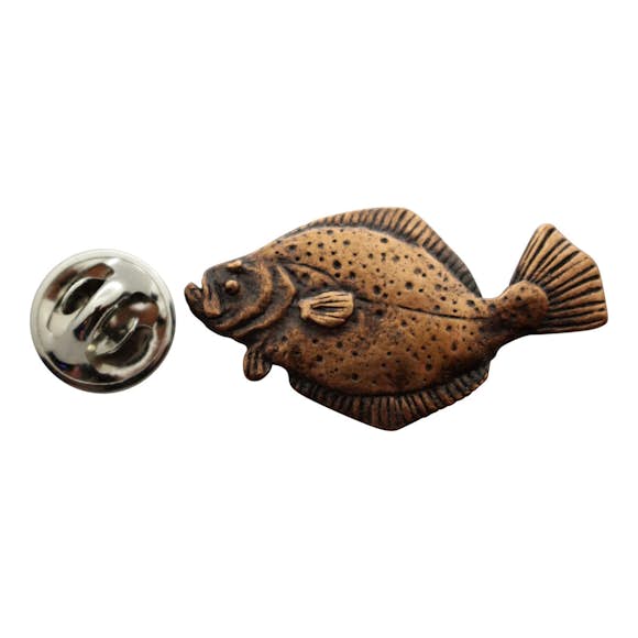 Fluke Pin ~ Antiqued Copper ~ Lapel Pin ~ Sarah's Treats & Treasures