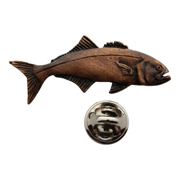 Bluefish Pin ~ Antiqued Copper ~ Lapel Pin ~ Sarah's Treats & Treasures
