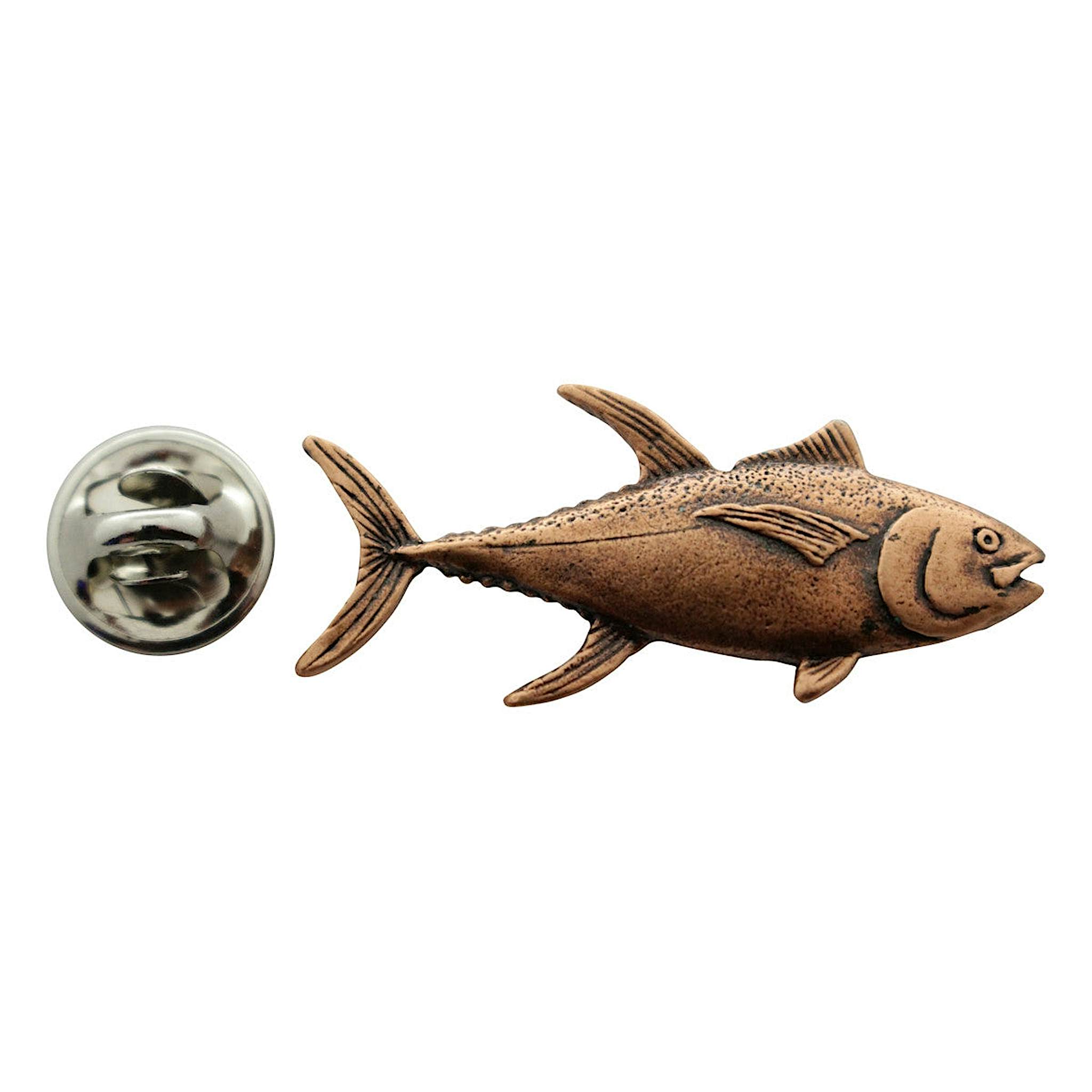 Yellowfin Tuna Pin ~ Antiqued Copper ~ Lapel Pin ~ Sarah's Treats & Treasures
