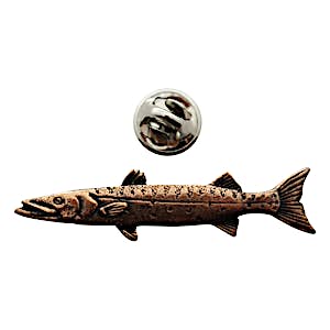 Barracuda Pin ~ Antiqued Copper ~ Lapel Pin ~ Sarah's Treats & Treasures