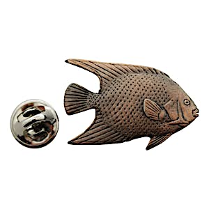 Angelfish Pin ~ Antiqued Copper ~ Lapel Pin ~ Sarah's Treats & Treasures