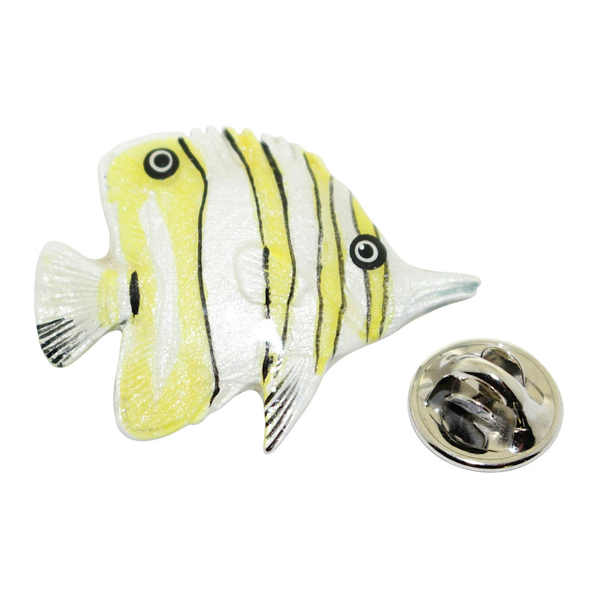 Butterflyfish Pin ~ Hand Painted ~ Lapel Pin ~ Hand Painted Lapel Pin ~ Sarah's Treats & Treasures