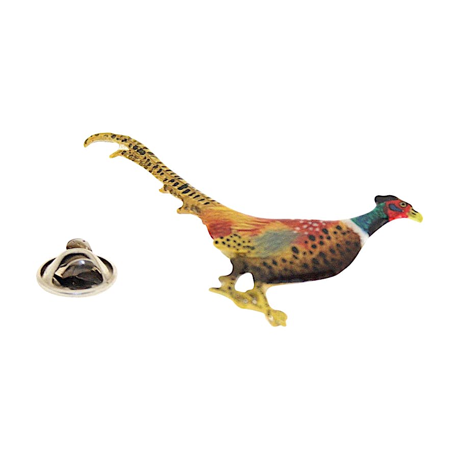 Pheasant Pin ~ Hand Painted ~ Lapel Pin ~ Hand Painted Lapel Pin ~ Sarah's Treats & Treasures