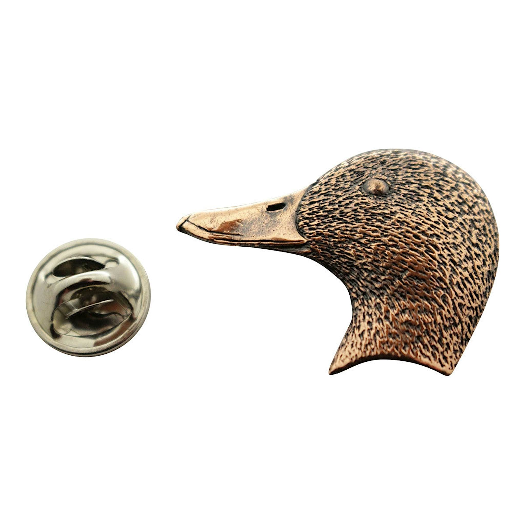 Mallard Head Pin ~ Antiqued Copper ~ Lapel Pin ~ Sarah's Treats & Treasures