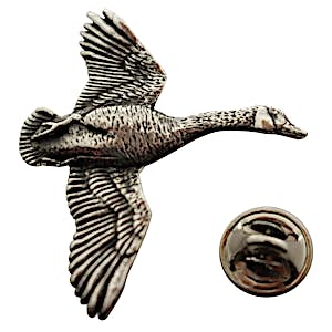 Canada Goose Flying Pin ~ Antiqued Pewter ~ Lapel Pin ~ Antiqued Pewter Lapel Pin ~ Sarah's Treats & Treasures