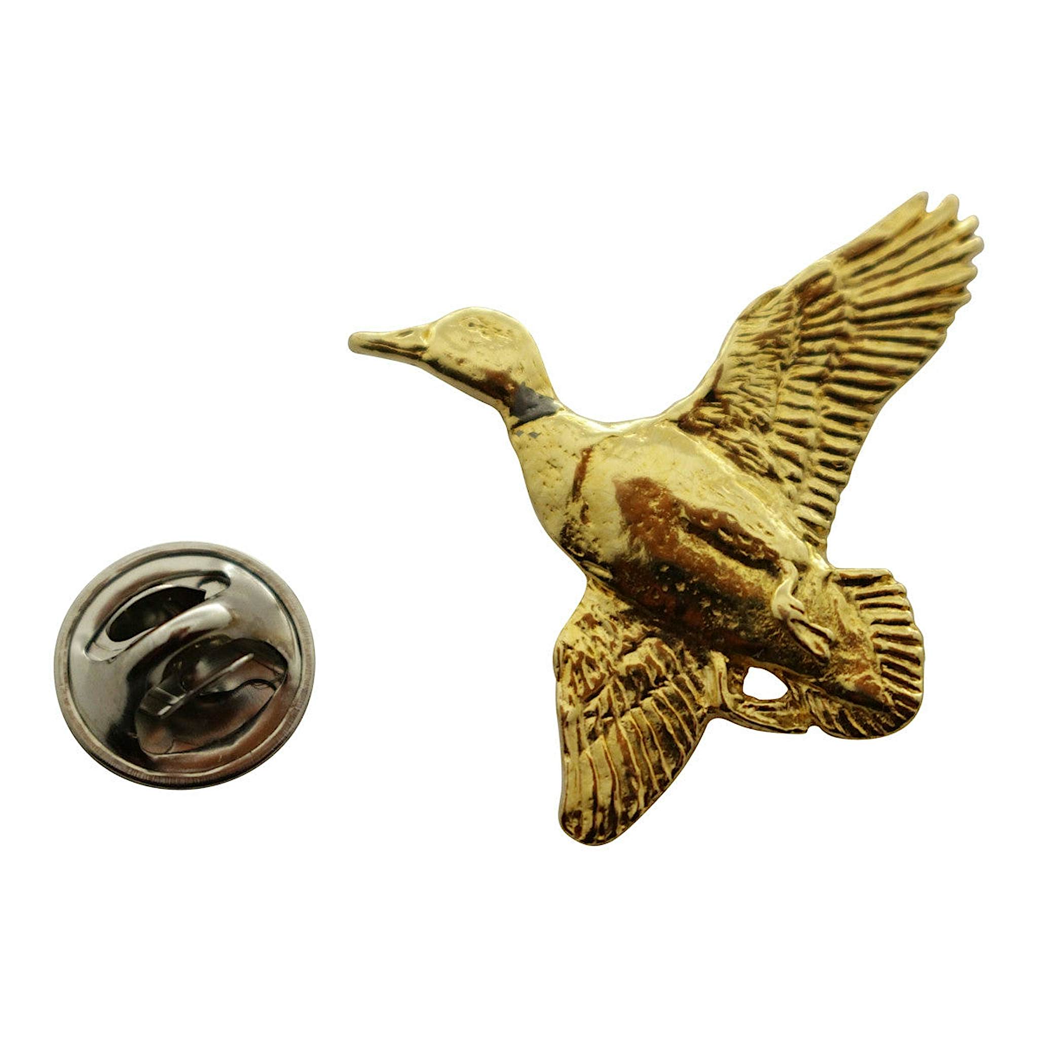 Mallard Flying Pin ~ 24K Gold ~ Lapel Pin ~ 24K Gold Lapel Pin ~ Sarah's Treats & Treasures