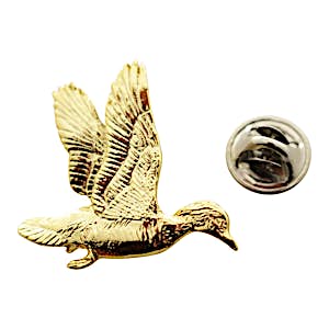 Wood Duck Flying Pin ~ 24K Gold ~ Lapel Pin ~ 24K Gold Lapel Pin ~ Sarah's Treats & Treasures