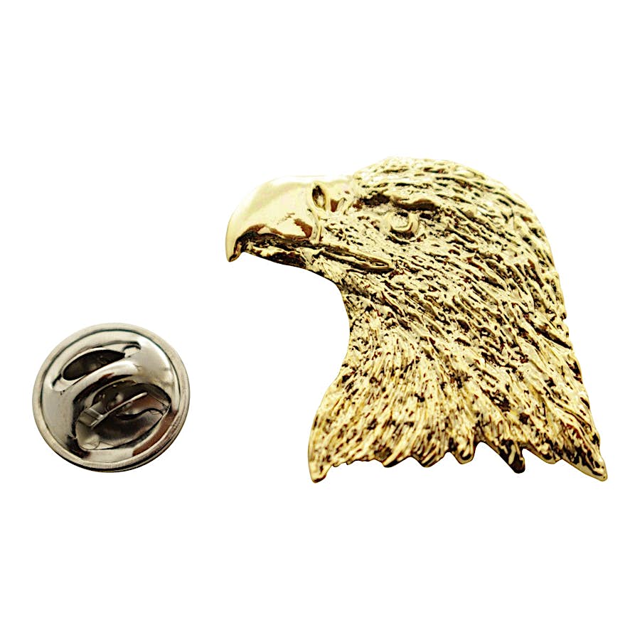 Eagle Head Pin ~ 24K Gold ~ Lapel Pin ~ Sarah's Treats & Treasures