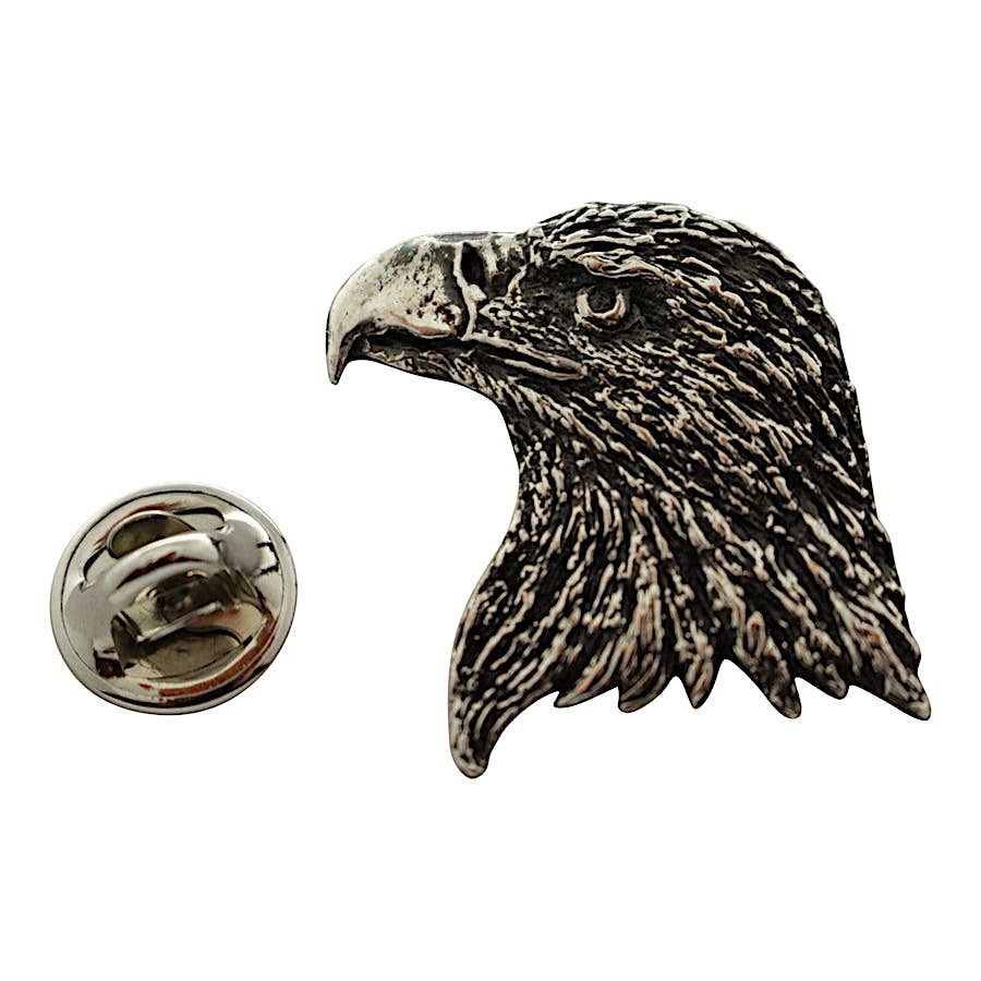 Eagle Head Pin ~ Antiqued Pewter ~ Lapel Pin ~ Sarah's Treats & Treasures