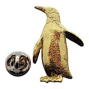 Penguin Pin ~ 24K Gold ~ Lapel Pin ~ 24K Gold Lapel Pin ~ Sarah's Treats & Treasures
