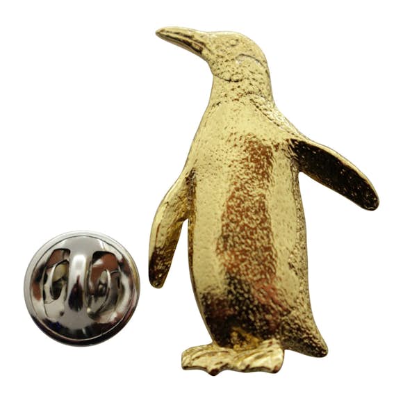 Penguin Pin ~ 24K Gold ~ Lapel Pin ~ 24K Gold Lapel Pin ~ Sarah's Treats & Treasures