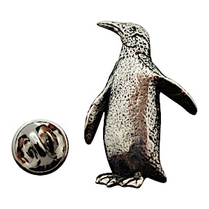 Penguin Pin ~ Antiqued Pewter ~ Lapel Pin ~ Sarah's Treats & Treasures