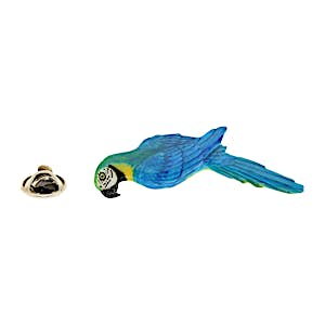 Parrot or Macaw Blue Pin ~ Hand Painted ~ Lapel Pin ~ Sarah's Treats & Treasures