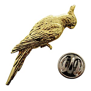 Cockatiel Pin ~ 24K Gold ~ Lapel Pin ~ 24K Gold Lapel Pin ~ Sarah's Treats & Treasures