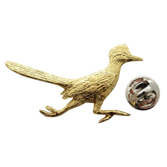 Roadrunner Pin ~ 24K Gold ~ Lapel Pin ~ 24K Gold Lapel Pin ~ Sarah's Treats & Treasures