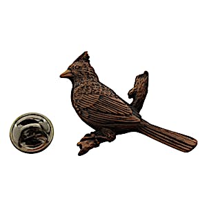 Cardinal Pin ~ Antiqued Copper ~ Lapel Pin ~ Sarah's Treats & Treasures