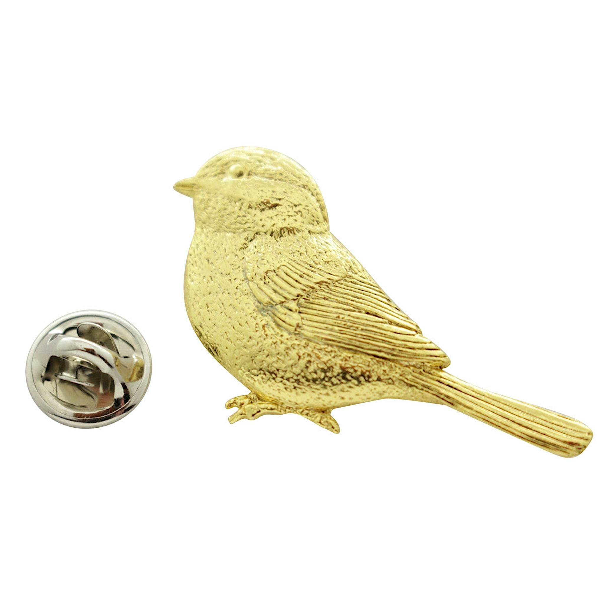 Chickadee Pin ~ 24K Gold ~ Lapel Pin ~ 24K Gold Lapel Pin ~ Sarah's Treats & Treasures