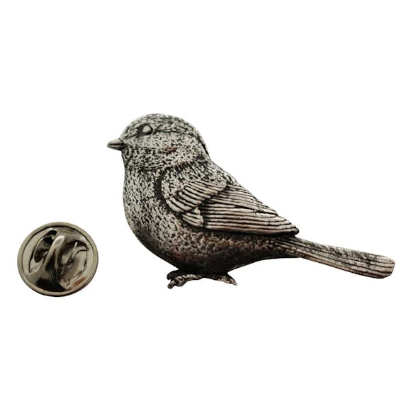 Chickadee Pin ~ Antiqued Pewter ~ Lapel Pin ~ Antiqued Pewter Lapel Pin ~ Sarah's Treats & Treasures