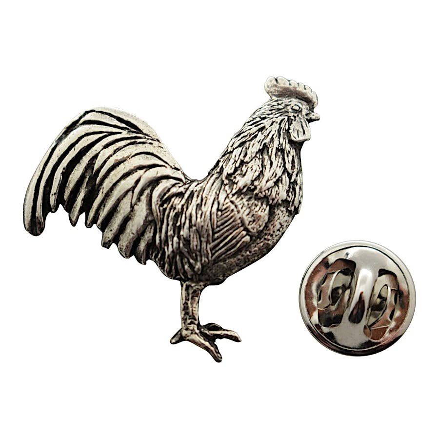 Rooster Pin ~ Antiqued Pewter ~ Lapel Pin ~ Sarah's Treats & Treasures