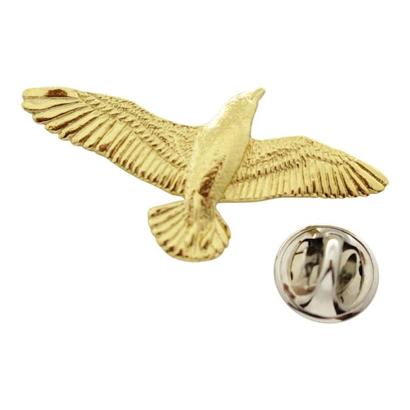 Seagull Pin ~ 24K Gold ~ Lapel Pin ~ 24K Gold Lapel Pin ~ Sarah's Treats & Treasures