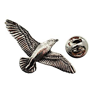 Seagull Pin ~ Antiqued Pewter ~ Lapel Pin ~ Sarah's Treats & Treasures