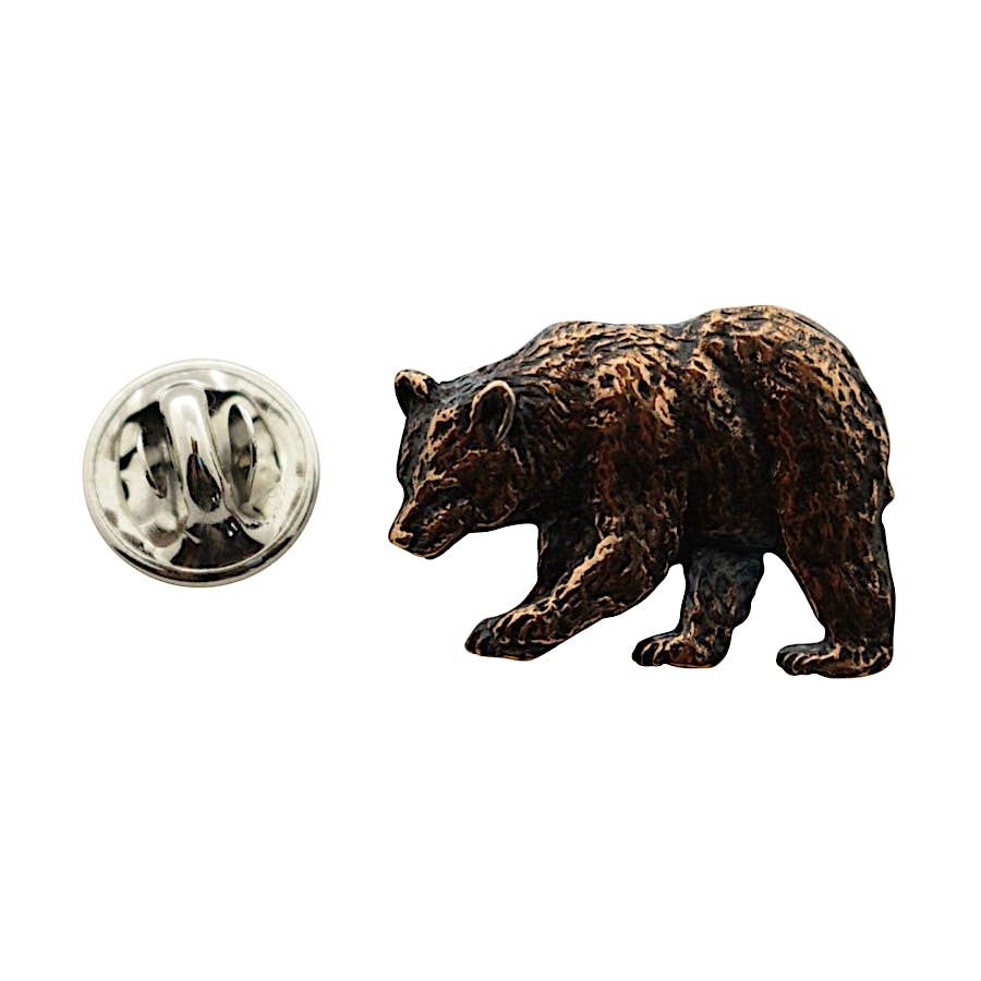Black Bear Pin ~ Antiqued Copper ~ Lapel Pin ~ Sarah's Treats & Treasures
