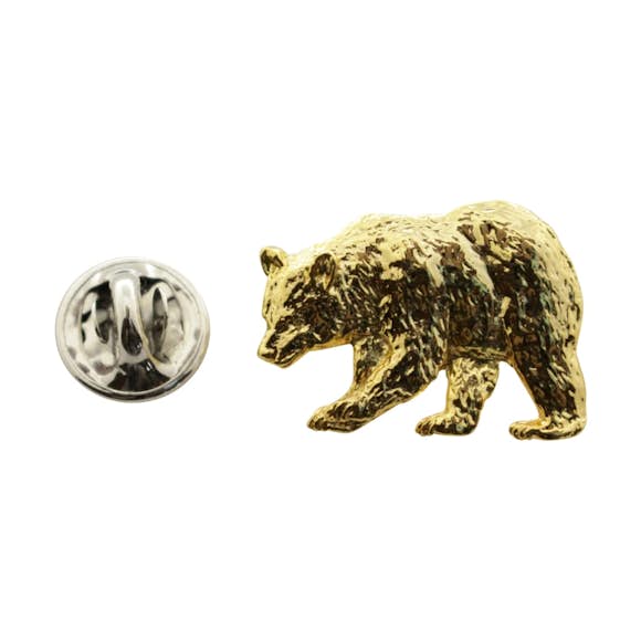 Black Bear Pin ~ 24K Gold ~ Lapel Pin ~ Sarah's Treats & Treasures