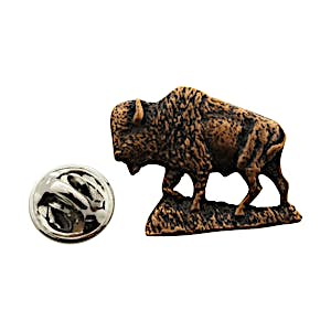 Buffalo Pin ~ Antiqued Copper ~ Lapel Pin ~ Sarah's Treats & Treasures