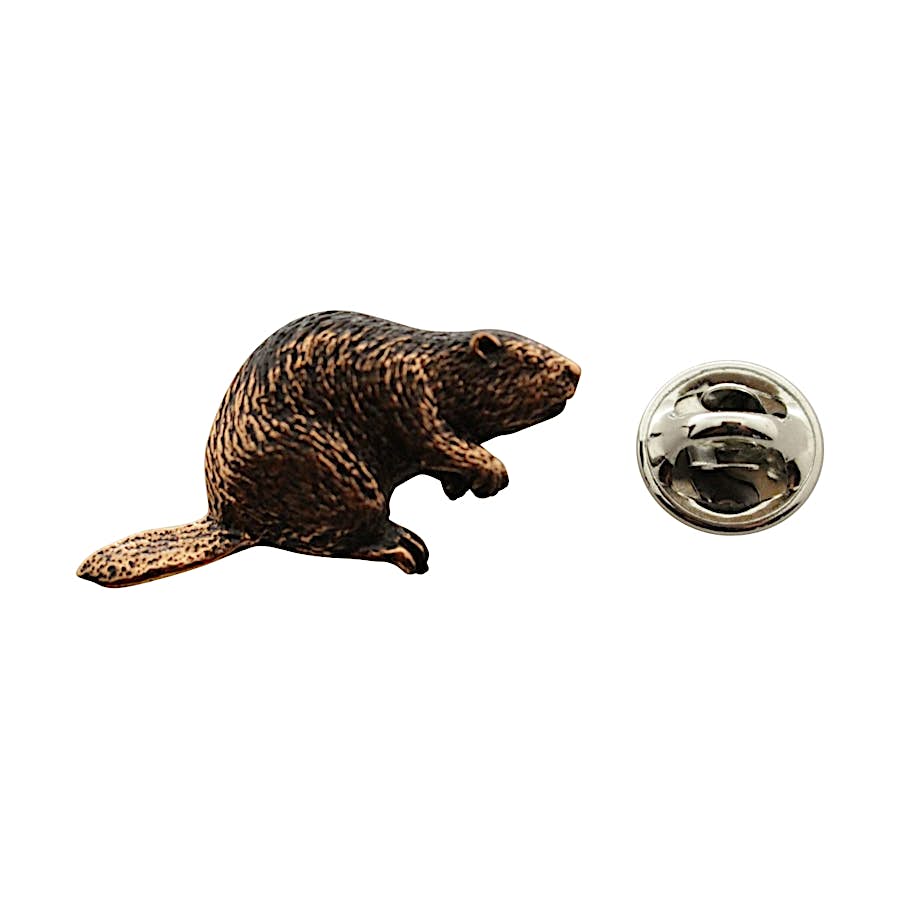 Beaver Pin ~ Antiqued Copper ~ Lapel Pin ~ Sarah's Treats & Treasures