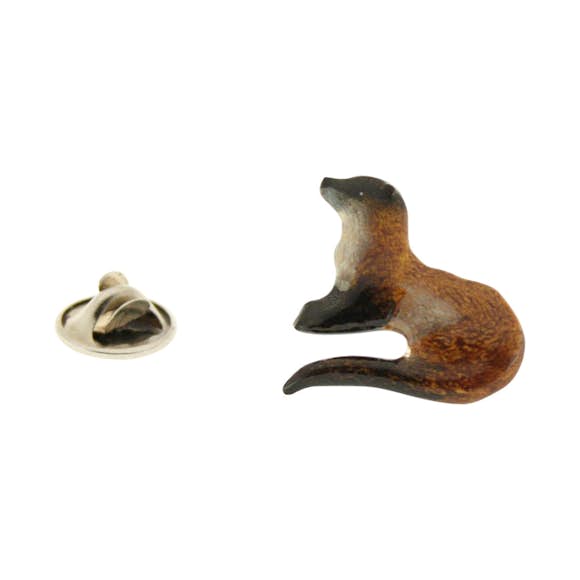 River Otter Pin ~ Hand Painted ~ Lapel Pin ~ Sarah's Treats & Treasures