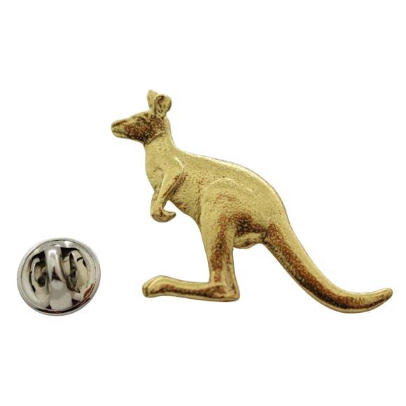 Kangaroo Pin ~ 24K Gold ~ Lapel Pin ~ 24K Gold Lapel Pin ~ Sarah's Treats & Treasures