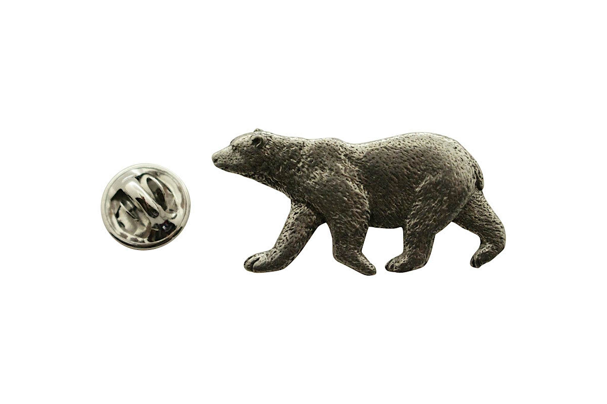 Polar Bear Pin ~ Antiqued Pewter ~ Lapel Pin ~ Sarah's Treats & Treasures