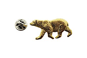 Polar Bear Pin ~ 24K Gold ~ Lapel Pin ~ 24K Gold Lapel Pin ~ Sarah's Treats & Treasures