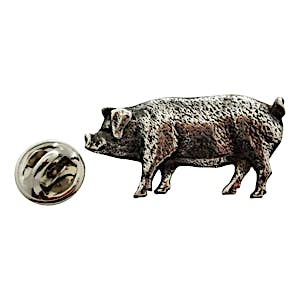 Pig Pin ~ Antiqued Pewter ~ Lapel Pin ~ Sarah's Treats & Treasures