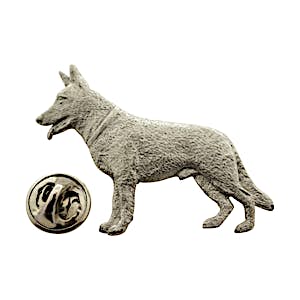 German Shepherd Dog Pin ~ Antiqued Pewter ~ Lapel Pin ~ Sarah's Treats & Treasures