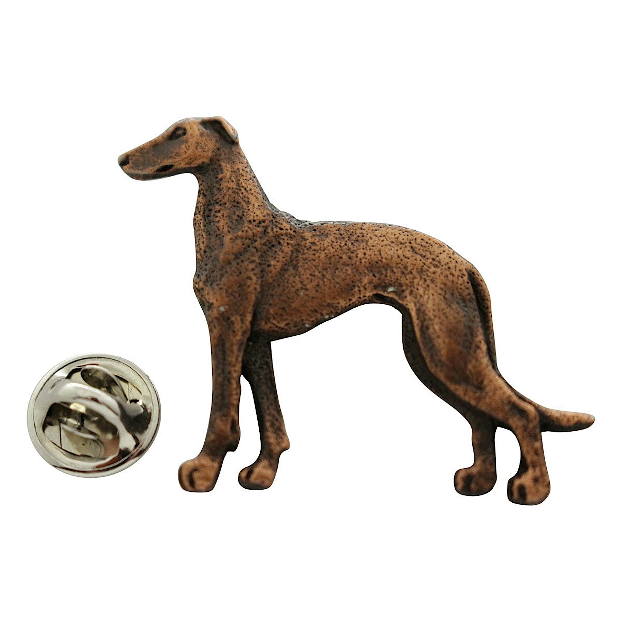 Greyhound Pin ~ Antiqued Copper ~ Lapel Pin ~ Sarah's Treats & Treasures
