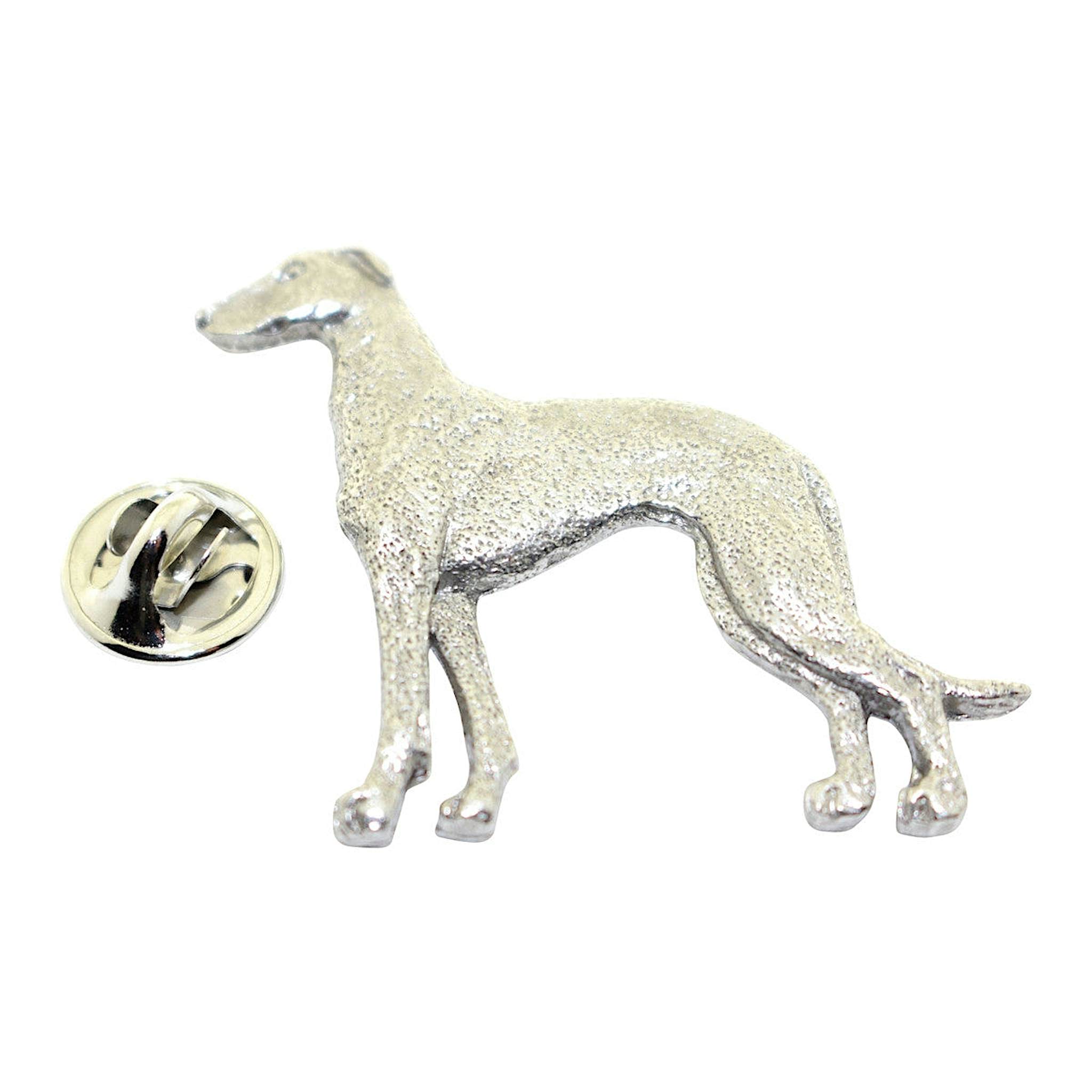 Greyhound Pin ~ Antiqued Pewter ~ Lapel Pin ~ Sarah's Treats & Treasures