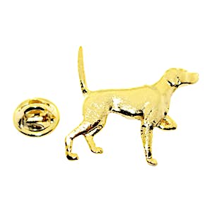 English Pointer Pin ~ 24K Gold ~ Lapel Pin ~ 24K Gold Lapel Pin ~ Sarah's Treats & Treasures