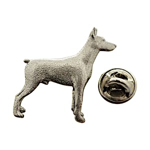 Doberman Pincer Pin ~ Antiqued Pewter ~ Lapel Pin ~ Sarah's Treats & Treasures