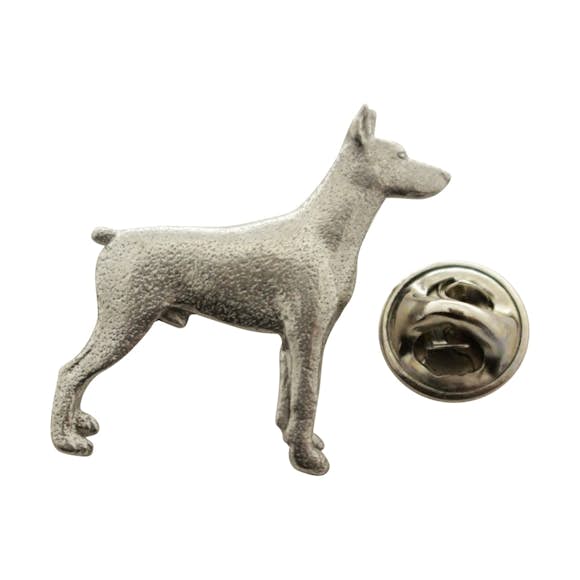 Doberman Pincer Pin ~ Antiqued Pewter ~ Lapel Pin ~ Sarah's Treats & Treasures