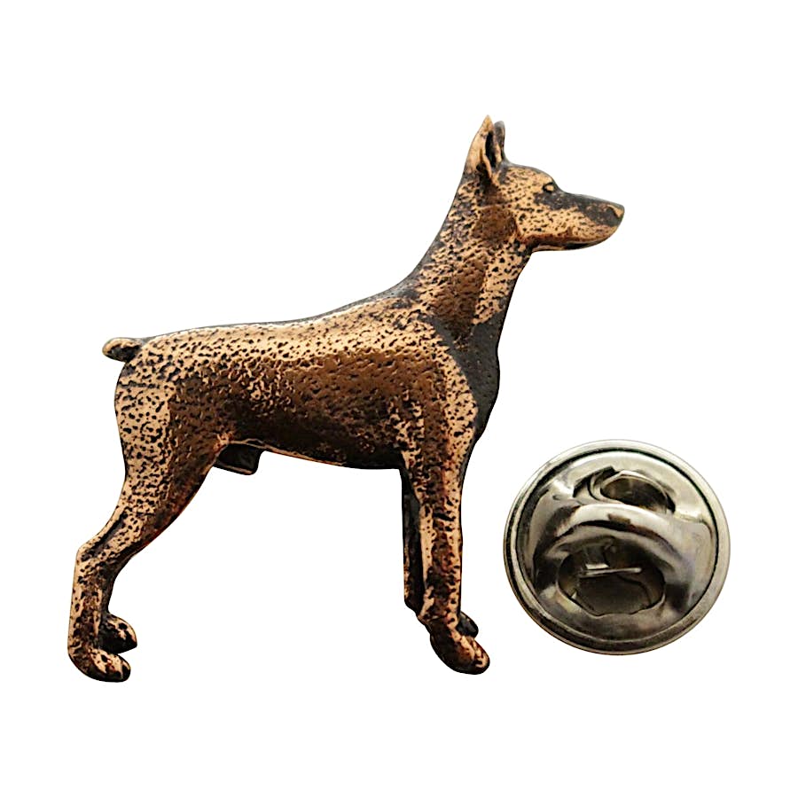 Doberman Pincer Pin ~ Antiqued Copper ~ Lapel Pin ~ Sarah's Treats & Treasures